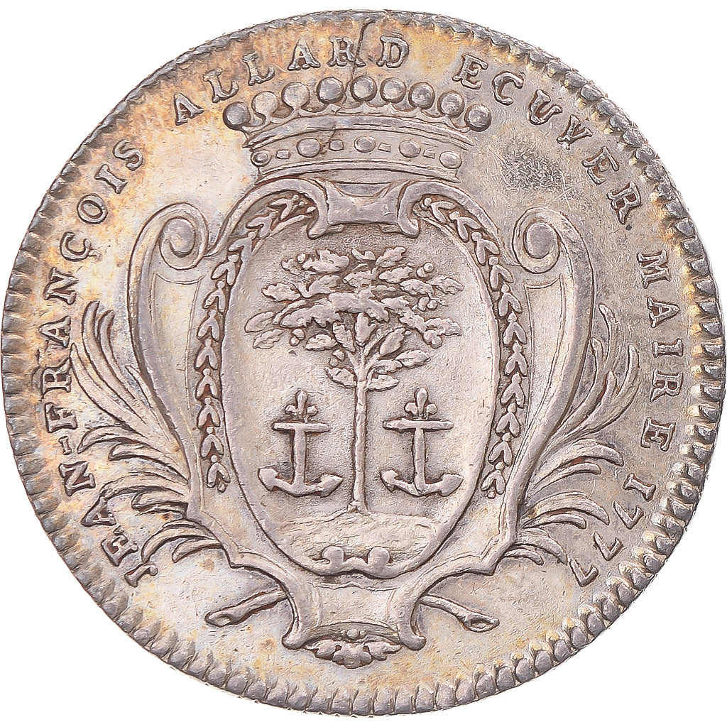 France, Jeton, Anjou, Jean-François Allard, maire d’Angers, 1777, SUP