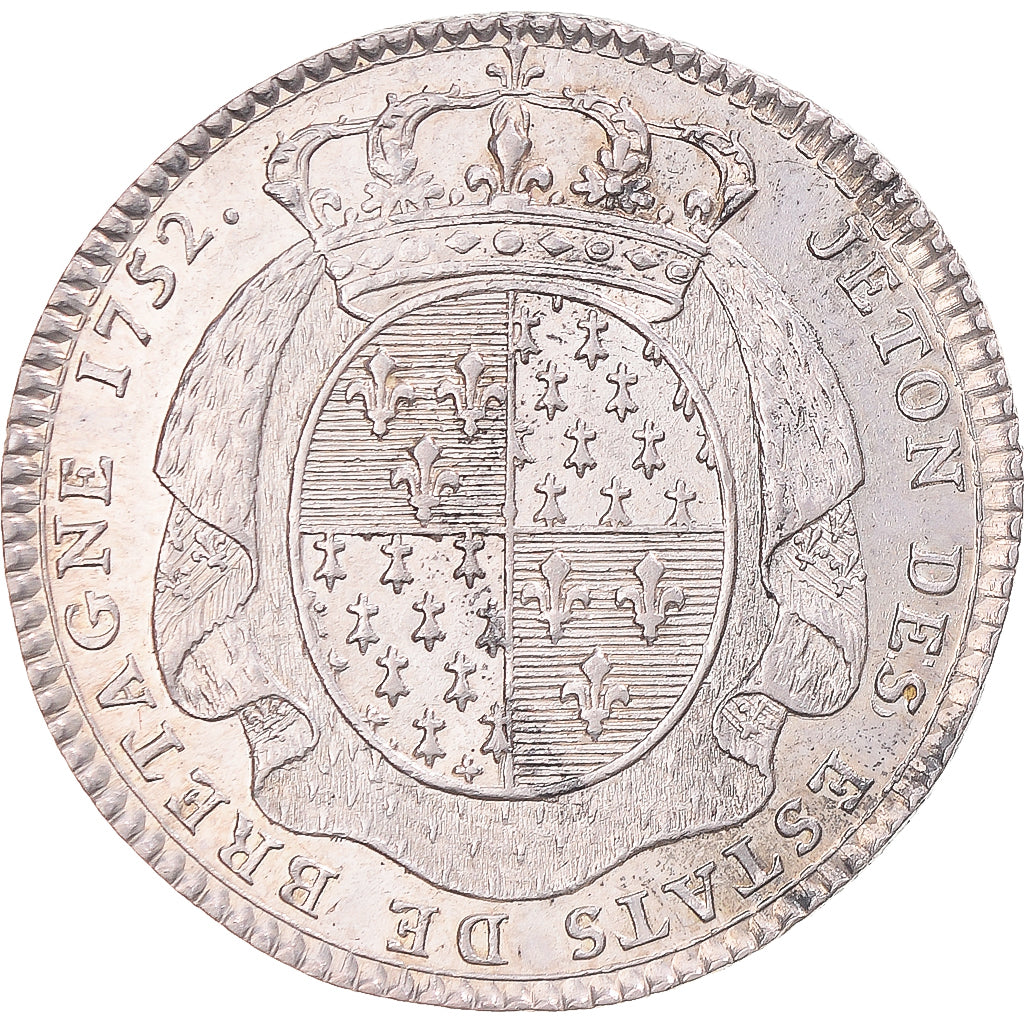 Frankreich, betaalpenning, Louis XV, États de Bretagne, Rennes, 1752, VZ