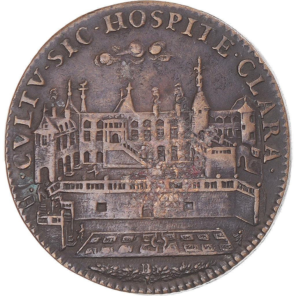 France, Jeton, Anjou, Jacques Charlot, maire d’Angers, 1685, TTB, Cuivre