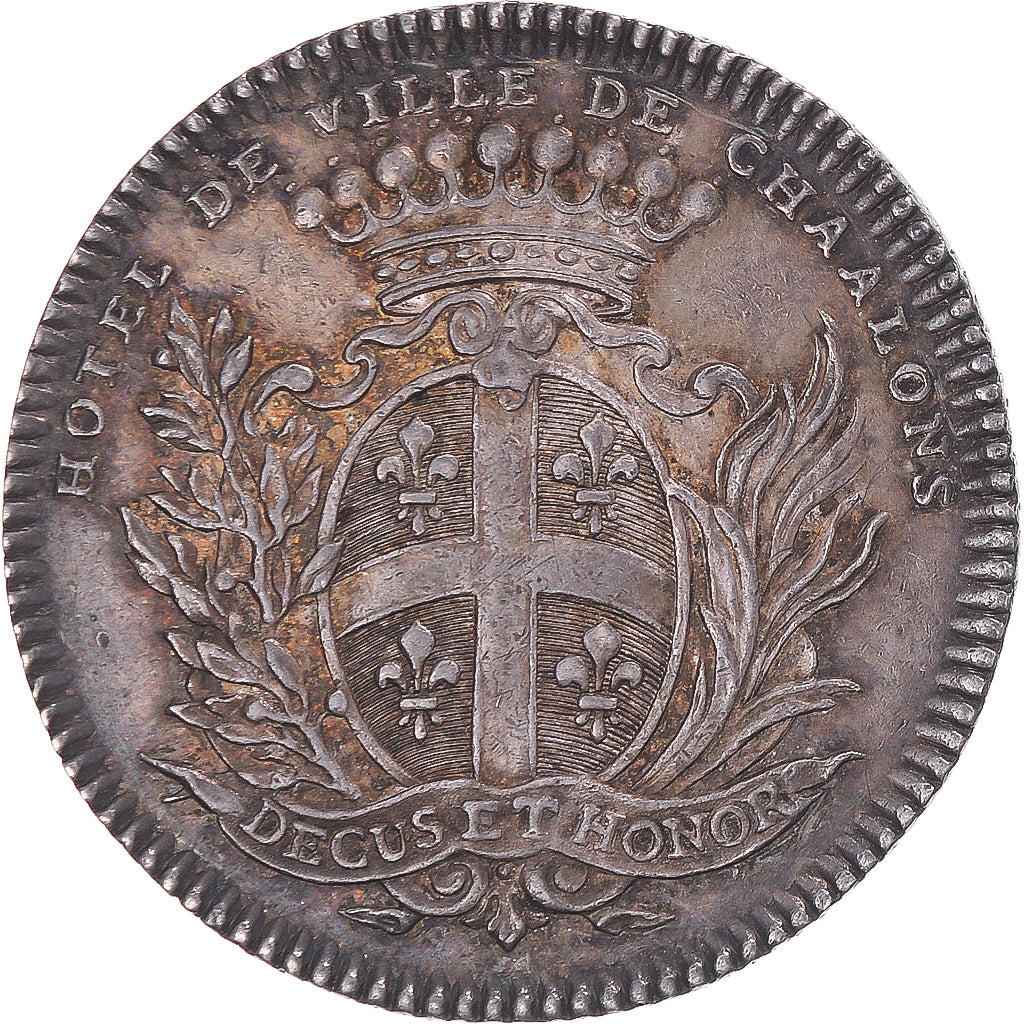 Frankreich, betaalpenning, Louis XV, Hôtel de ville de Chalons en Champagne