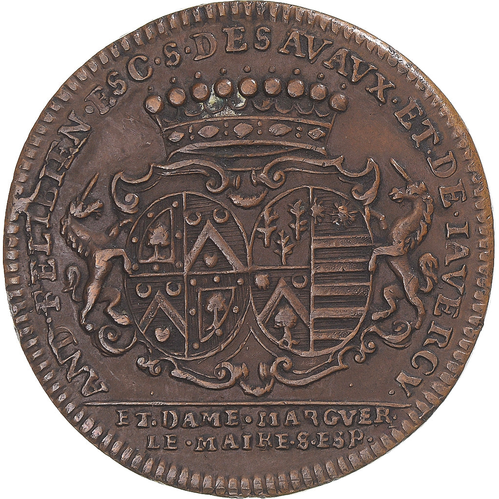 Frankreich, betaalpenning, Centre, André Felibien et Dame Marguerite Lemaire