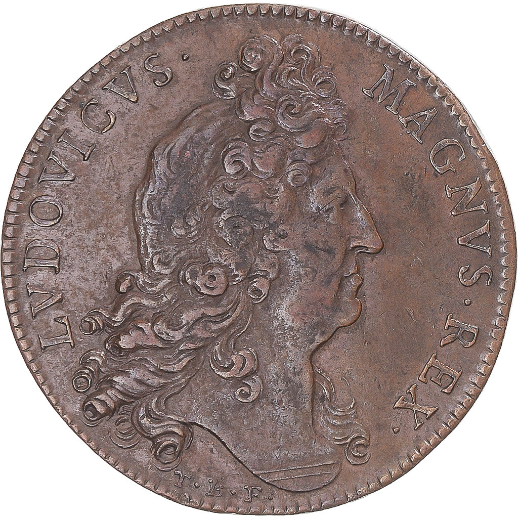 Frankreich, betaalpenning, Louis XIV, États de Lille, 1697, SS, Kupfer