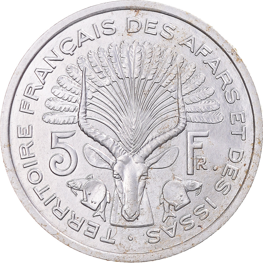 Moneta, FRANCUSKIE TERYTORIUM AFARÓW i ISÓW, 5 Francs, 1968, Paris, PRÓBA