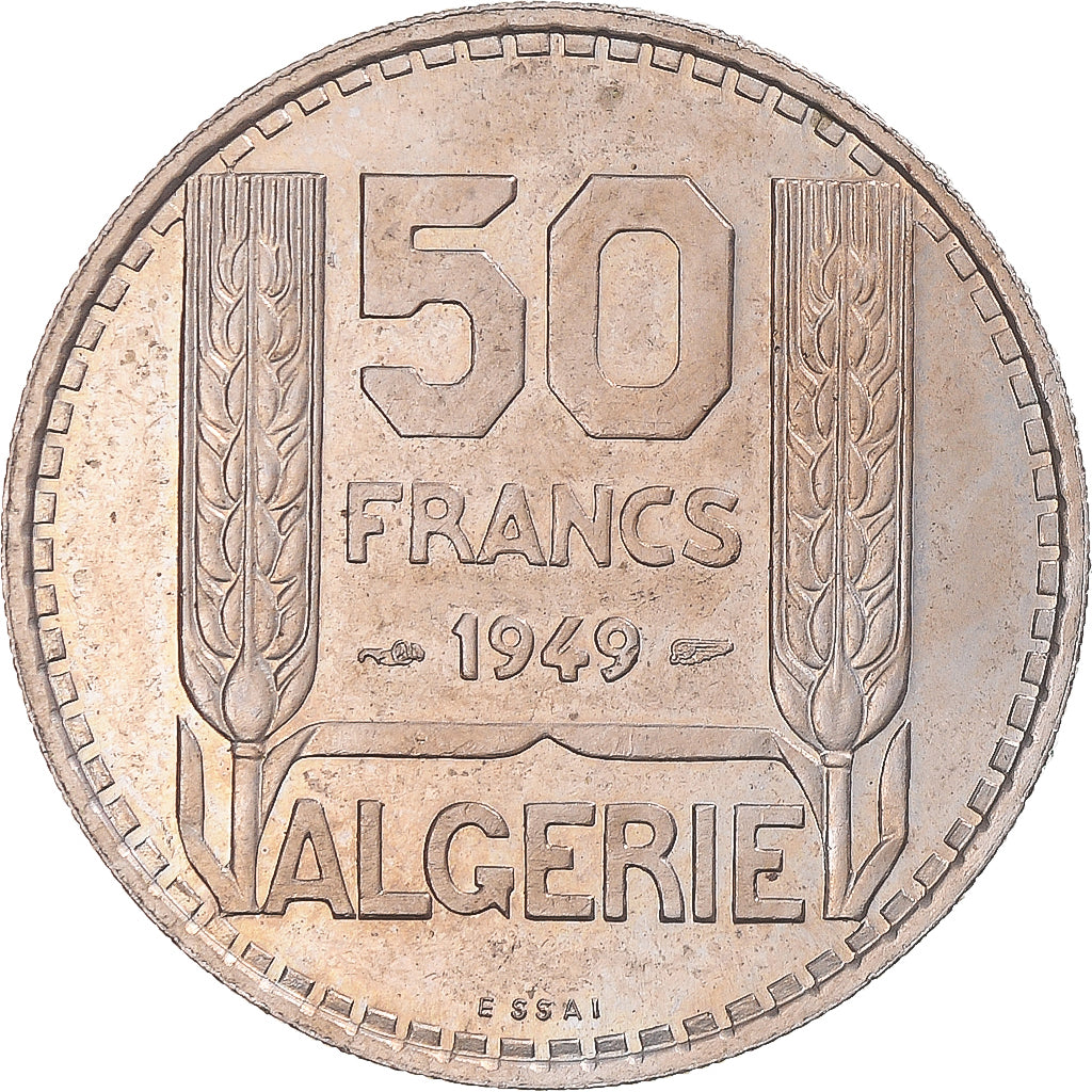 Moneta, Francja, Algérie, 50 Francs, 1949, Paris, PRÓBA, MS(63)