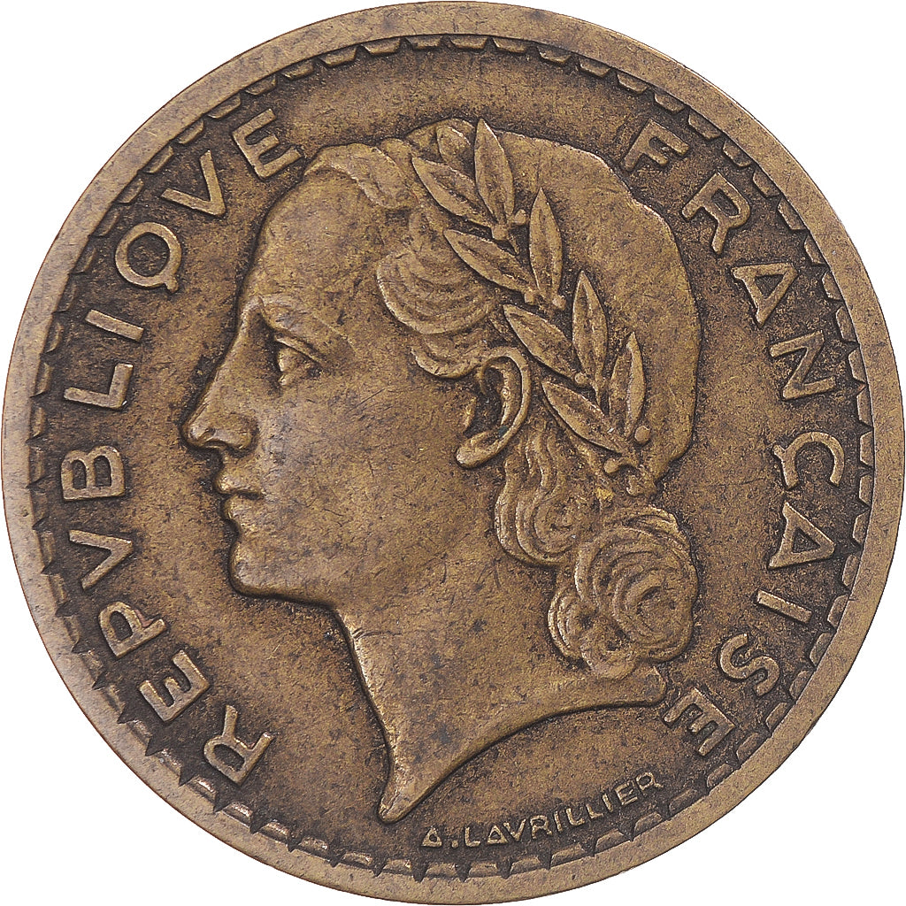 Münze, Frankreich, Lavrillier, 5 Francs, 1945, Paris, SS, Aluminum-Bronze