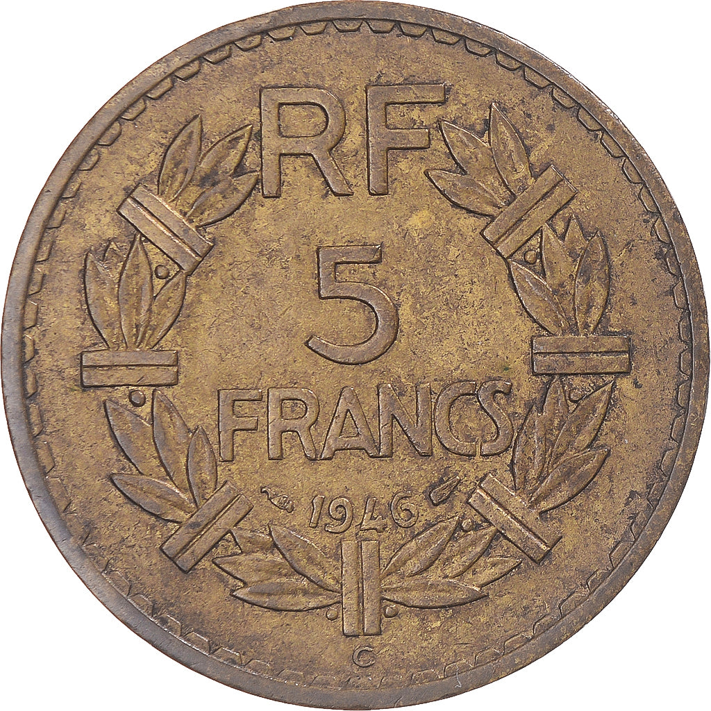 Monnaie, France, Lavrillier, 5 Francs, 1946, Castelsarrasin, TTB