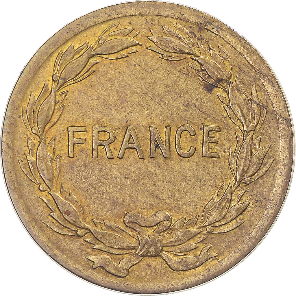Münze, Frankreich, France Libre, 2 Francs, 1944, Philadelphia, VZ, Messing
