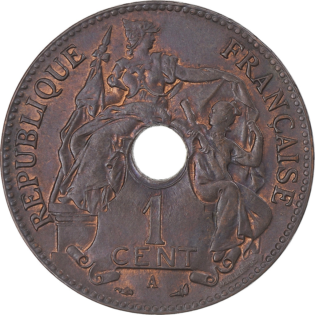 Moneta, FRANCUSKIE INDOCHINY, Cent, 1899, Paris, MS(60-62), Brązowy, KM:8