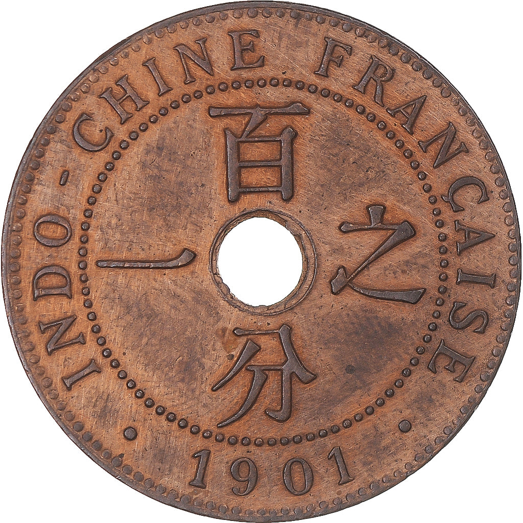 Munten, FRANS INDO-CHINA, Cent, 1901, Paris, ZF+, Bronzen, KM:8