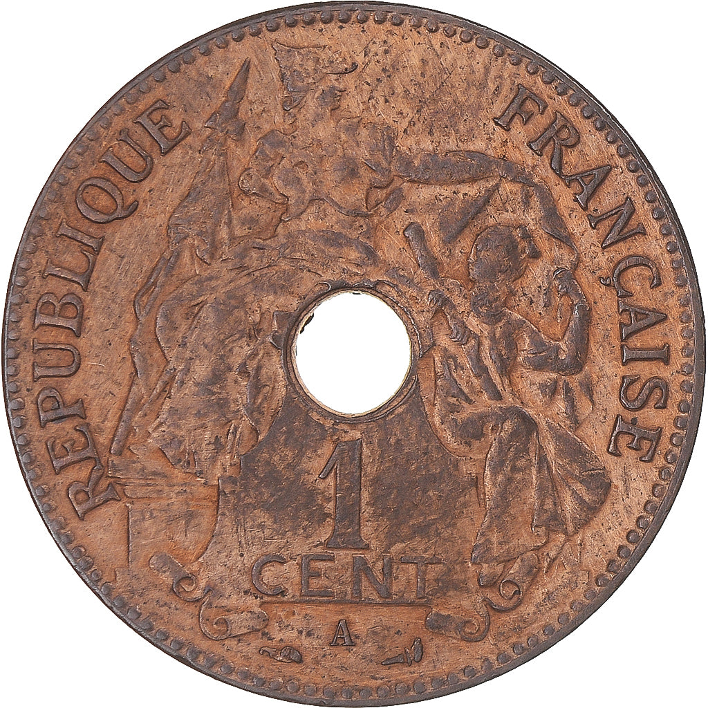 Munten, FRANS INDO-CHINA, Cent, 1901, Paris, ZF+, Bronzen, KM:8