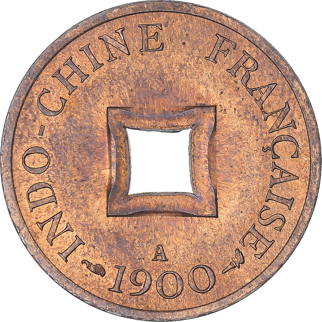 Moneda, INDOCHINA FRANCESA, Sapèque, 1900, Paris, EBC, Bronce, KM:6
