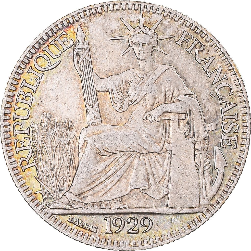 Coin, FRENCH INDO-CHINA, 10 Cents, 1929, Paris, EF(40-45), Silver, KM:16.1