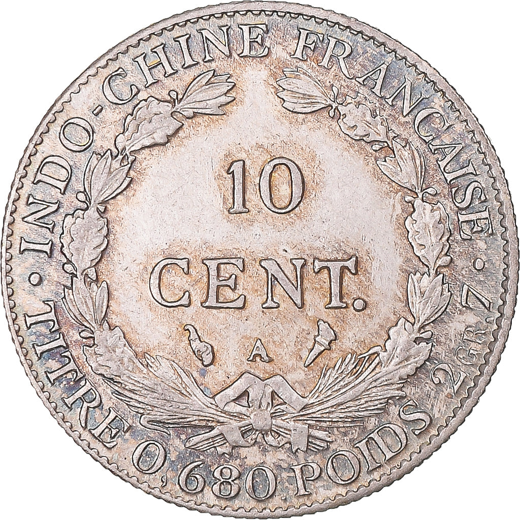 Coin, FRENCH INDO-CHINA, 10 Cents, 1929, Paris, EF(40-45), Silver, KM:16.1