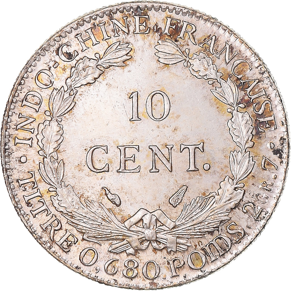 Moneta, FRANCUSKIE INDOCHINY, 10 Cents, 1937, Paris, MS(60-62), Srebro, KM:16.2