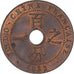 Coin, FRENCH INDO-CHINA, Cent, 1923, Poissy, EF(40-45), Bronze, KM:12.3
