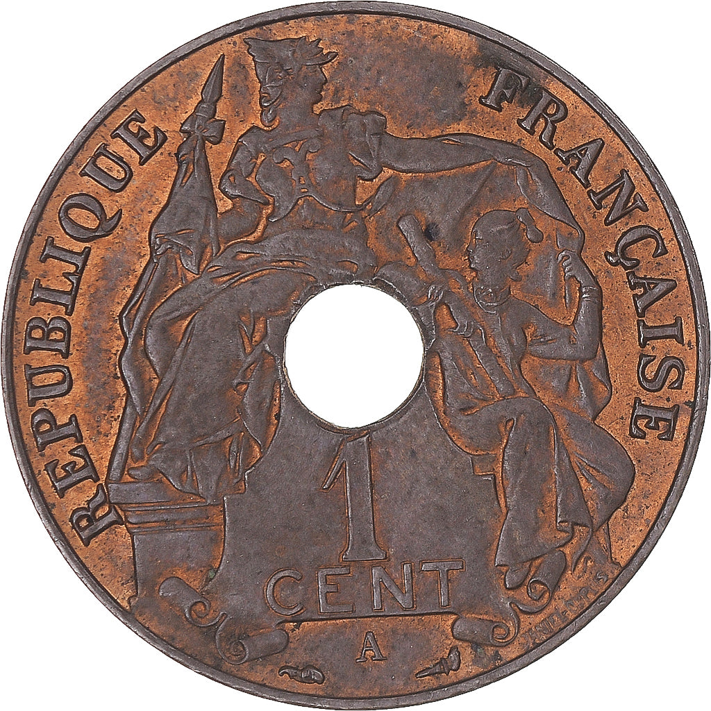 Moneda, INDOCHINA FRANCESA, Cent, 1930, Paris, MBC, Bronce, KM:12.1