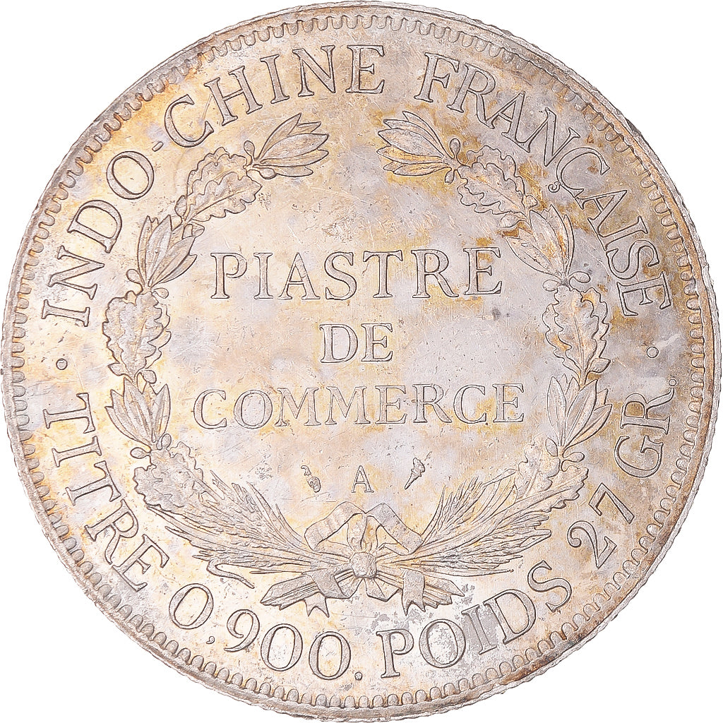 Monnaie, Indochine française, Piastre, 1908, Paris, TTB+, Argent, KM:5a.1