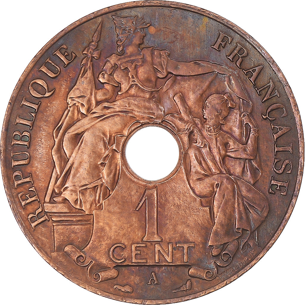 Coin, FRENCH INDO-CHINA, Cent, 1913, Paris, MS(63), Bronze, KM:12.1