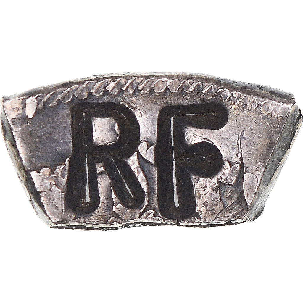 Guadalupe, Escalin, 1802, Countermarked RF, Prata, AU(50-53), KM:2