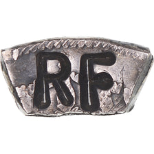 Guadalupe, Escalin, 1802, Countermarked RF, Prata, AU(50-53), KM:2