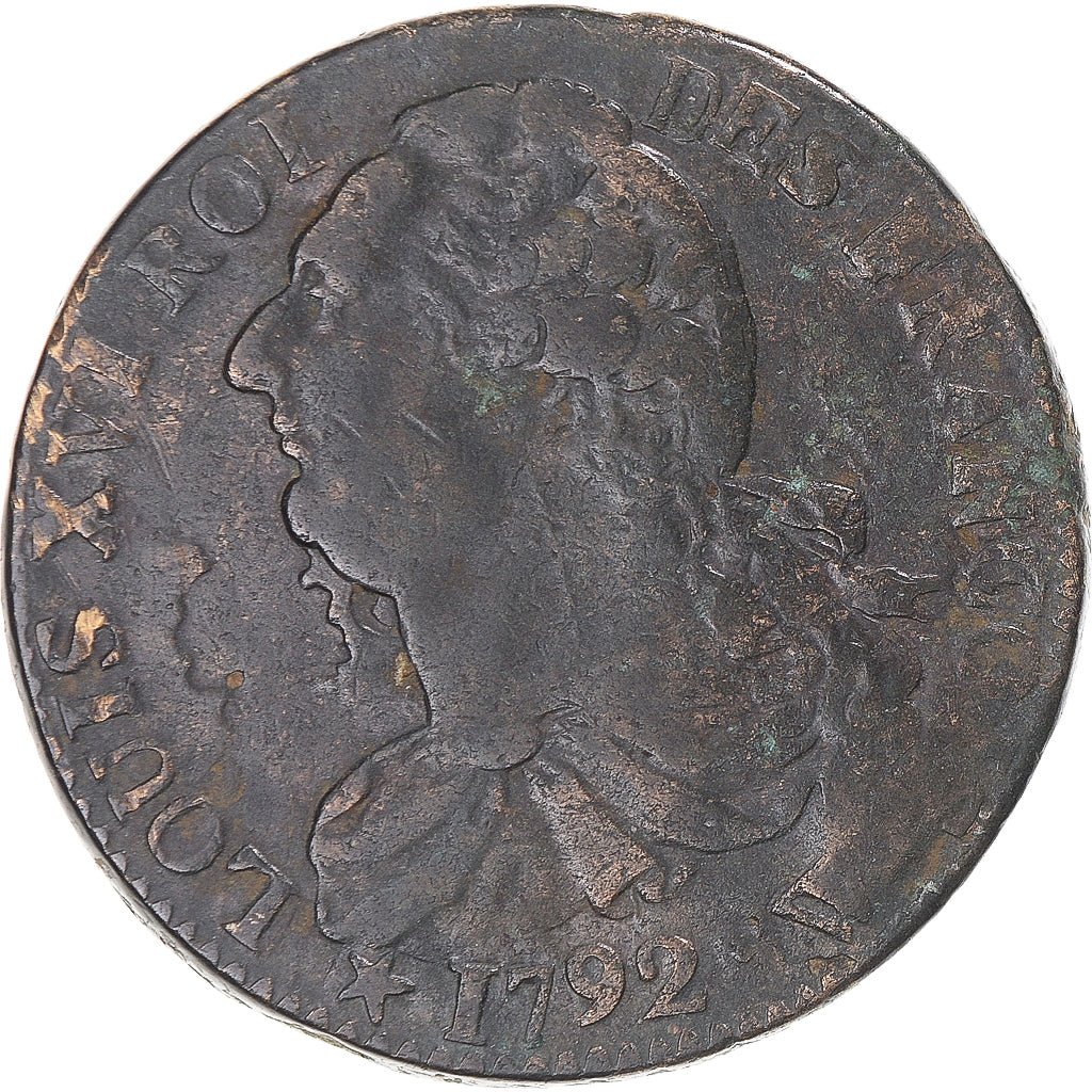 Münze, Frankreich, Louis XVI, 2 sols François, 1792 / AN 4, Lille, Coins
