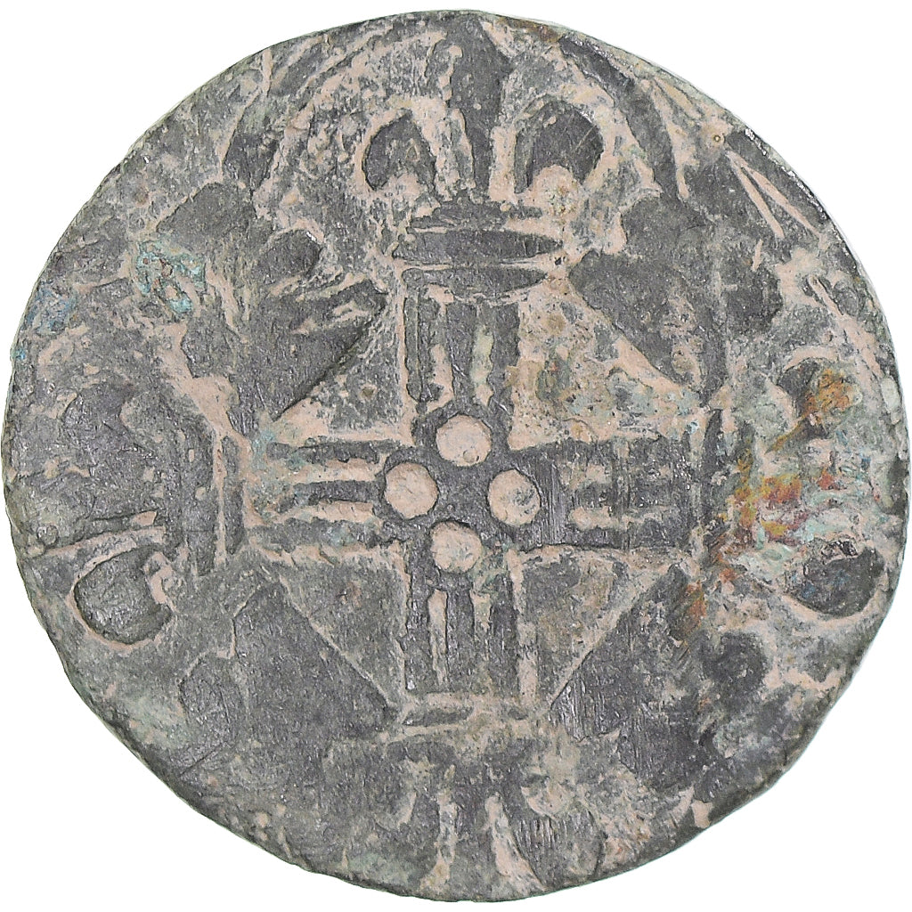 Frankreich, jeton de compte à la croix fleurdelisée, S, Kupfer