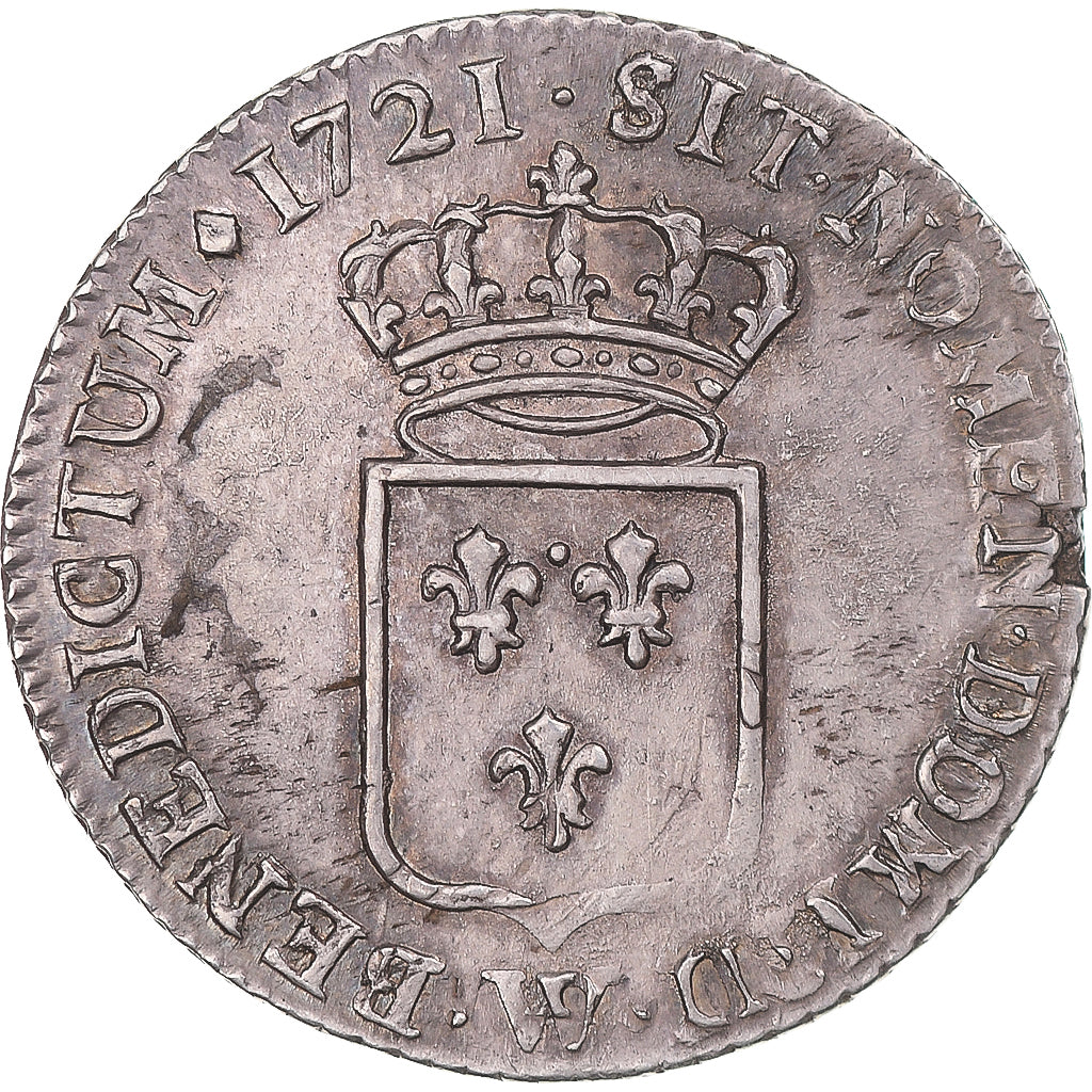 Munten, Frankrijk, Louis XV, 1/3 écu de France, 1721, Lille, réformé, ZF