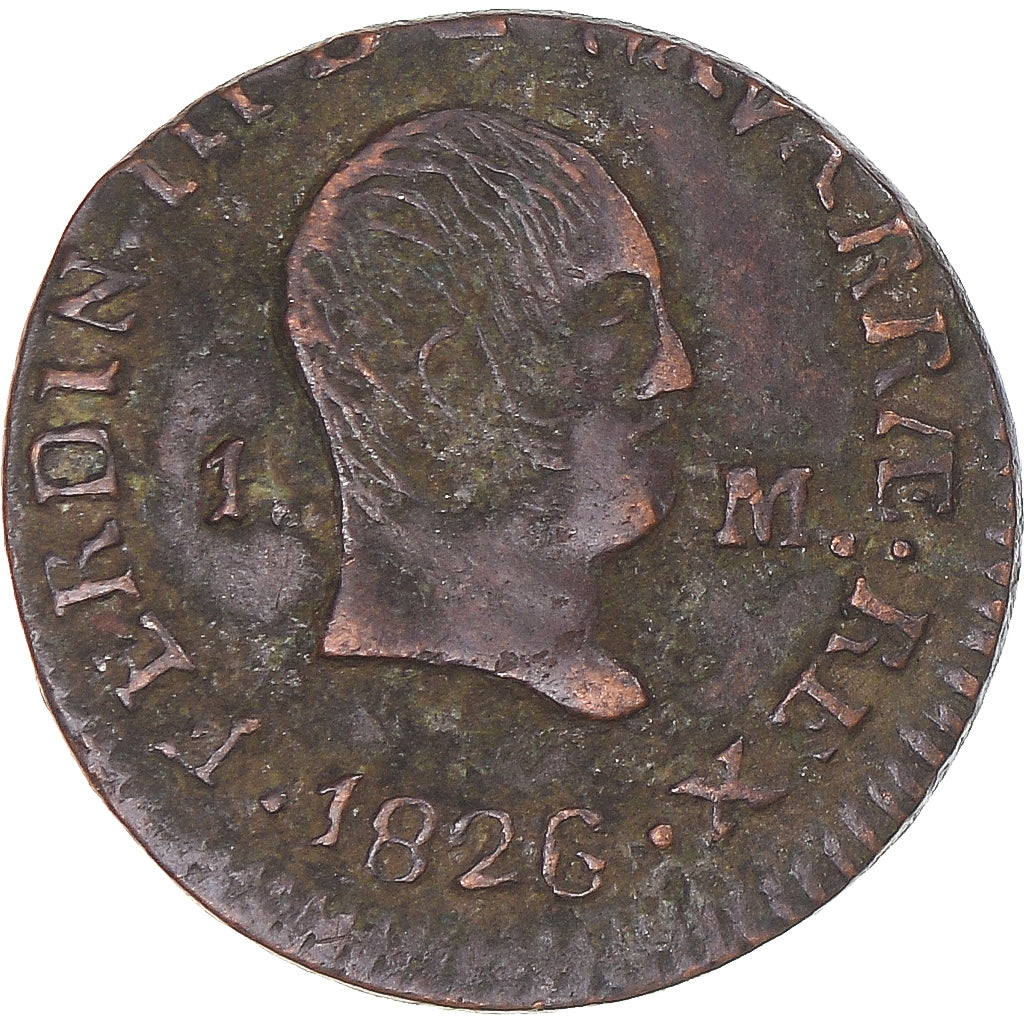 Moeda, Espanha, NAVARRE, Ferdinand III, Maravedi, 1826, Pamplona, VF(30-35)