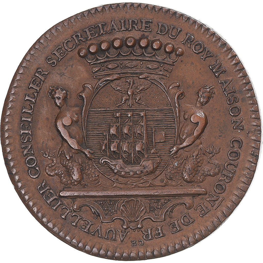 Frankreich, betaalpenning, Languedoc, Auvellier, secrétaire du roi, 1712, SS+