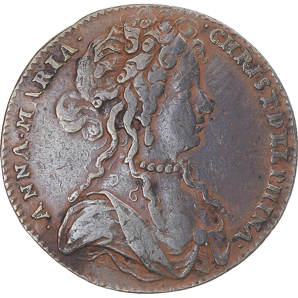 Frankreich, betaalpenning, Anne-Marie-Christine de Bavière, SS, Kupfer