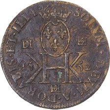 Frankrijk, Token, Henri II et Catherine de Médicis, 1552, ZF+, Tin