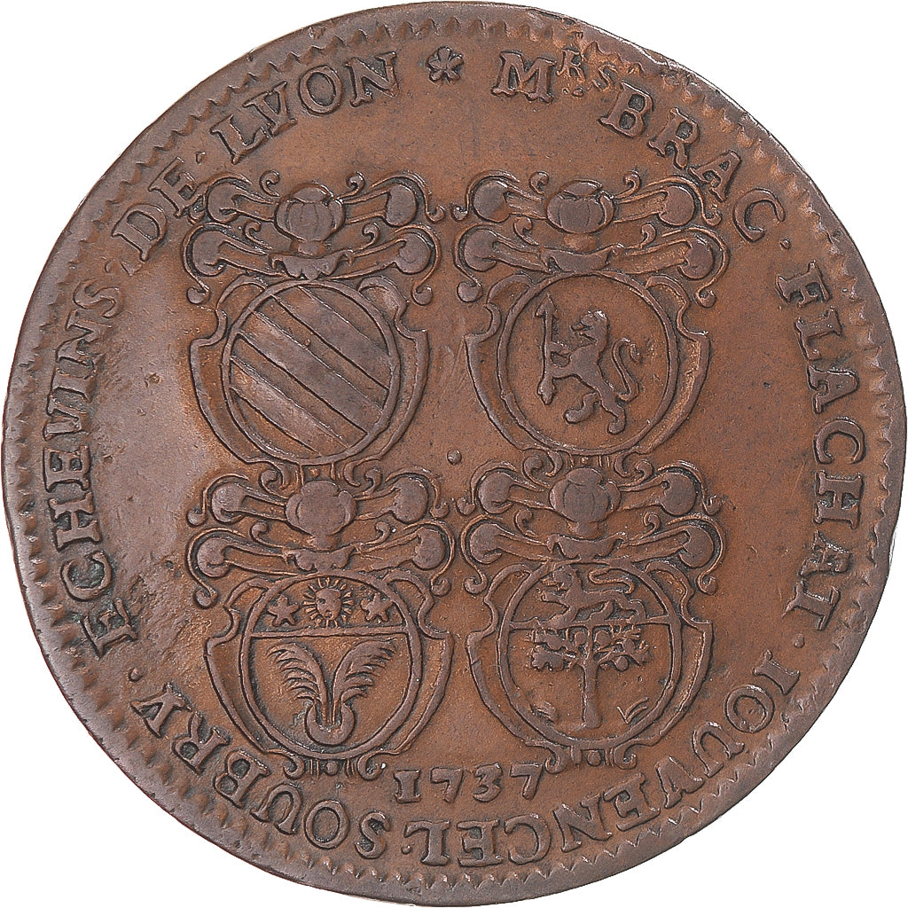 Frankreich, betaalpenning, Lyon, Camille Perrichon, quatrième prévôté, 1737