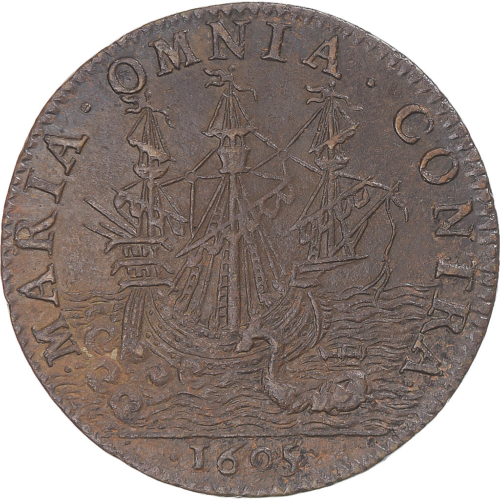 Frankreich, betaalpenning, Dauphiné, Louis XIII dauphin, 1605, SS+, Kupfer