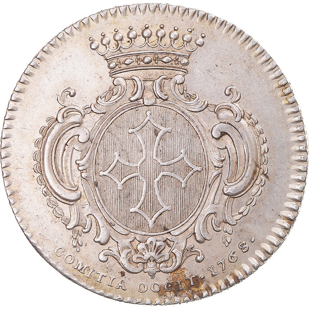 France, Token, Louis XV, Etats de Languedoc, 1768, MS(65-70), Silver