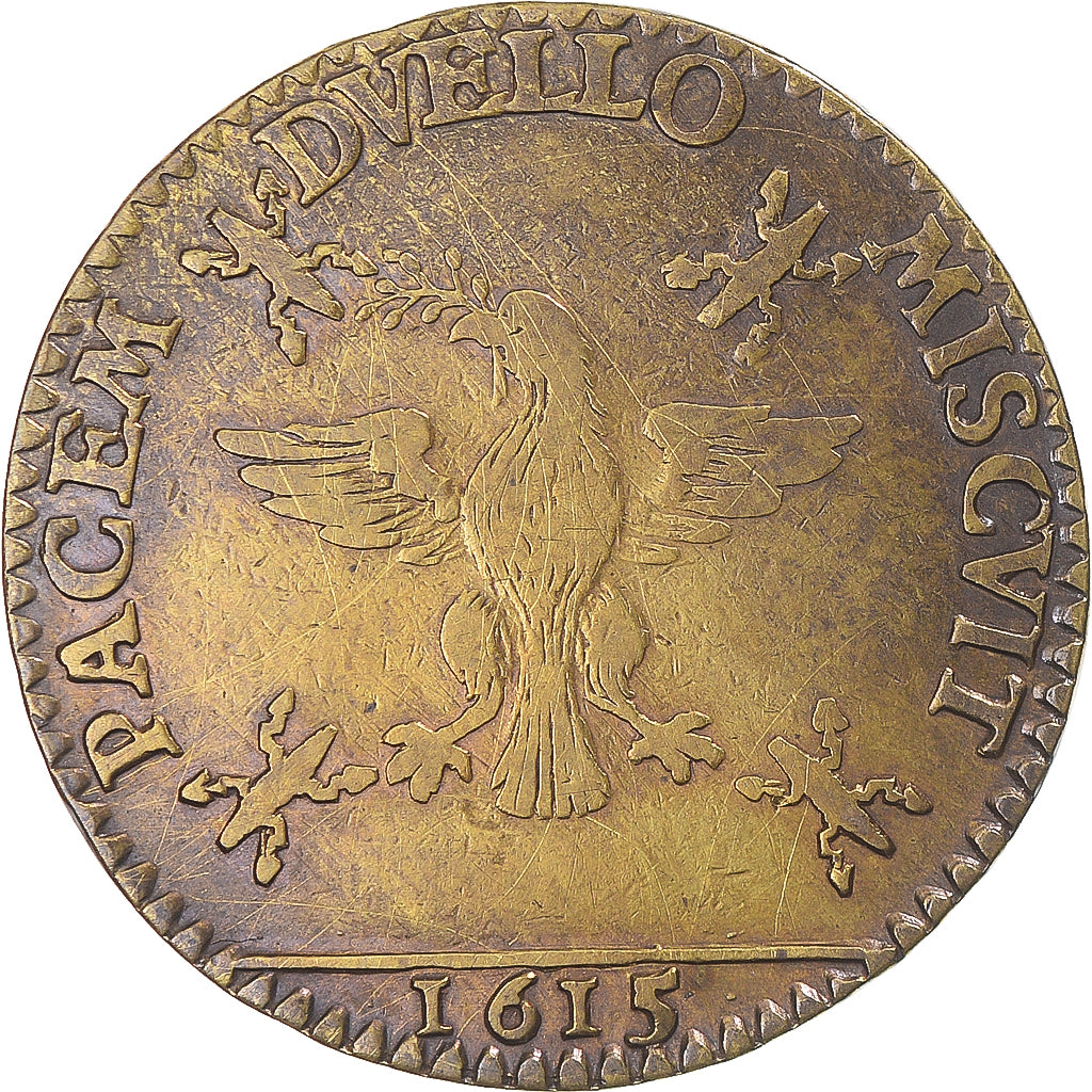 Frankreich, betaalpenning, Louis XIII, Édit sur les duels, 1615, SS, Messing