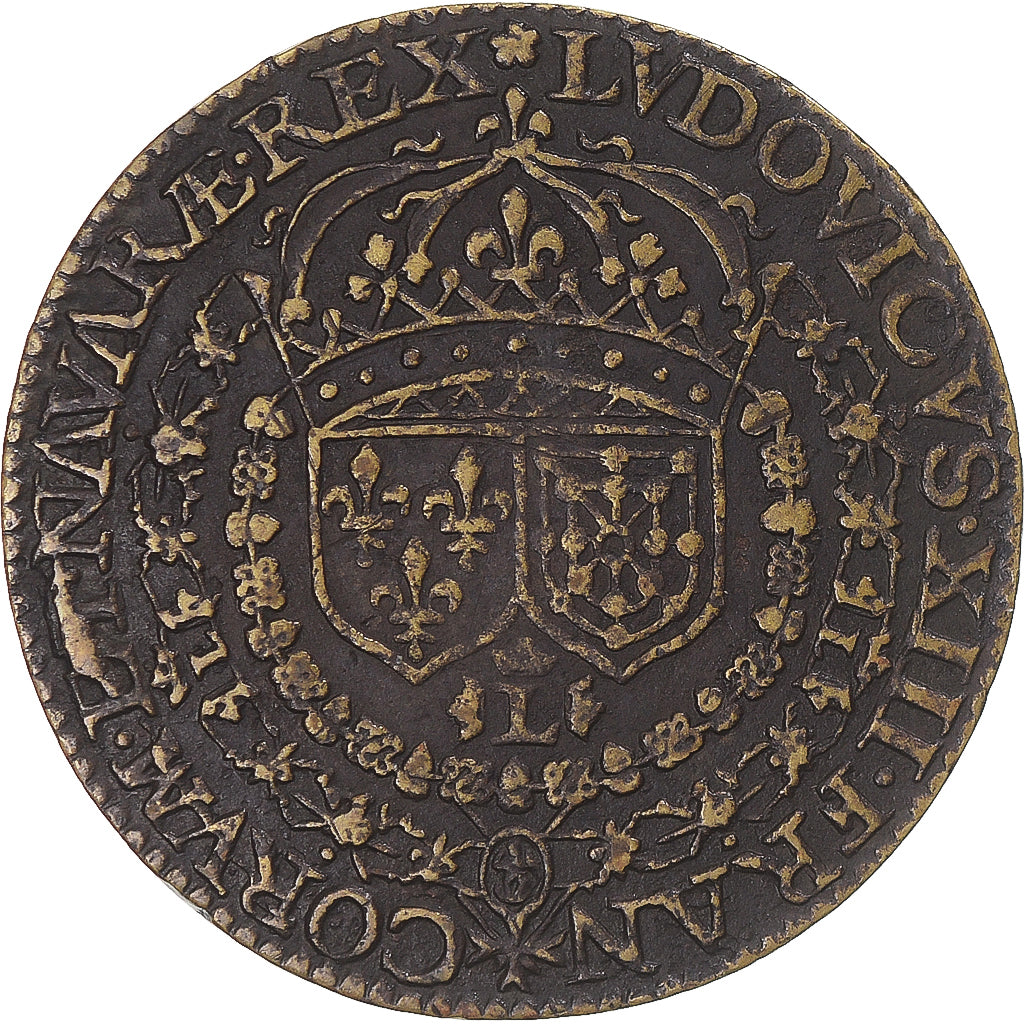 Francia, ficha, Louis XIII, La justice, 1622, BB, Rame, Feuardent:12120 var.