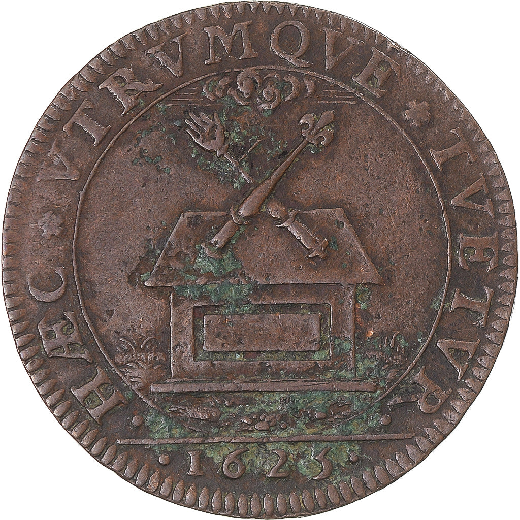 Frankreich, betaalpenning, Louis XIII, Boussole, 1625, SS, Kupfer