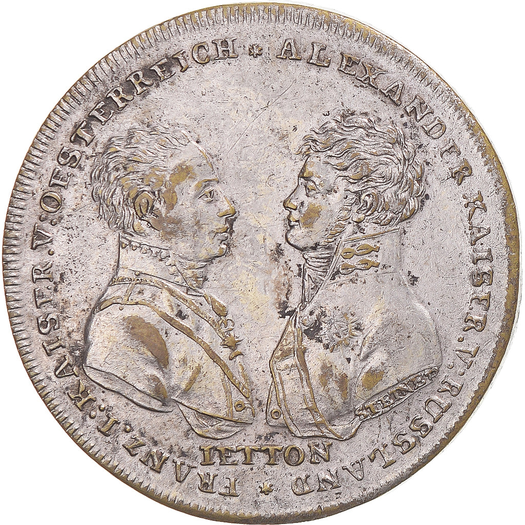 Russia, Token, Bataille de Leipzig, Alexandre Ier et François I, 1813