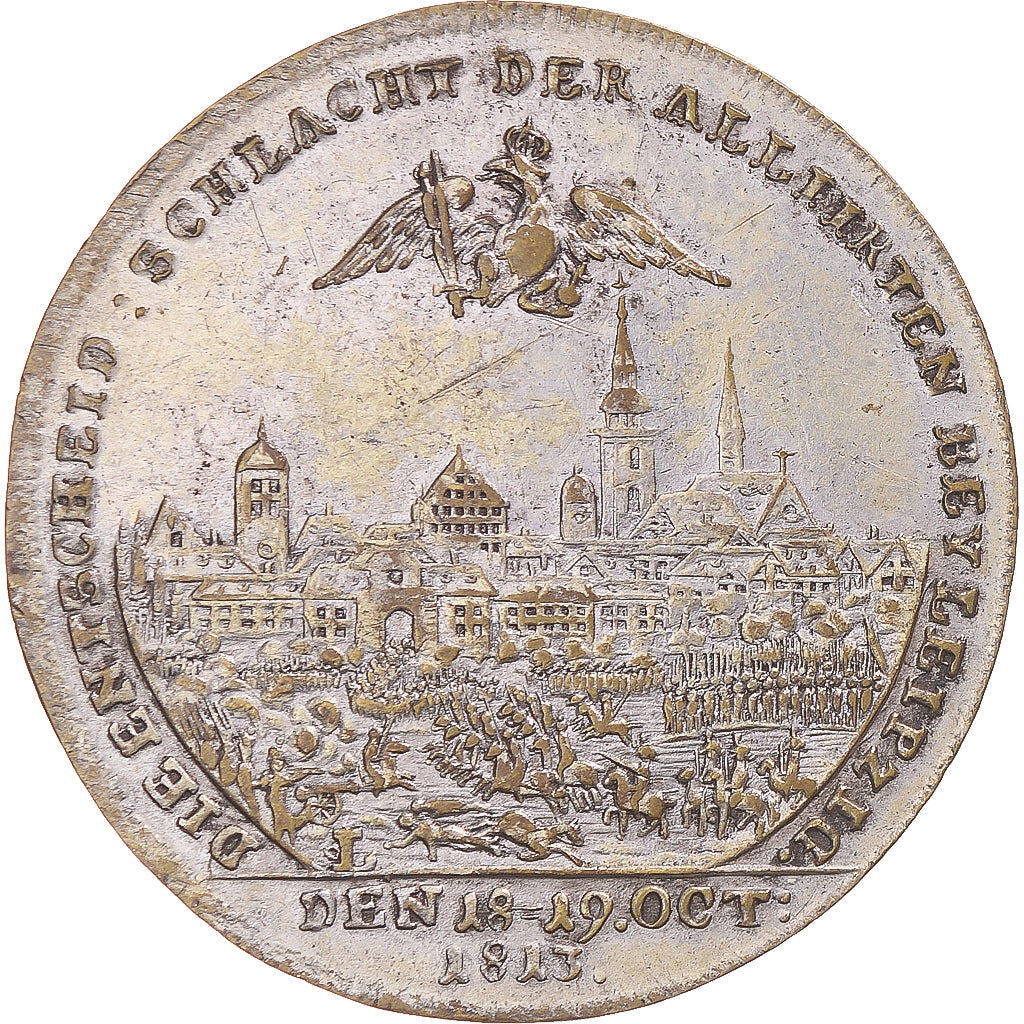 Russia, Token, Bataille de Leipzig, Alexandre Ier et François I, 1813