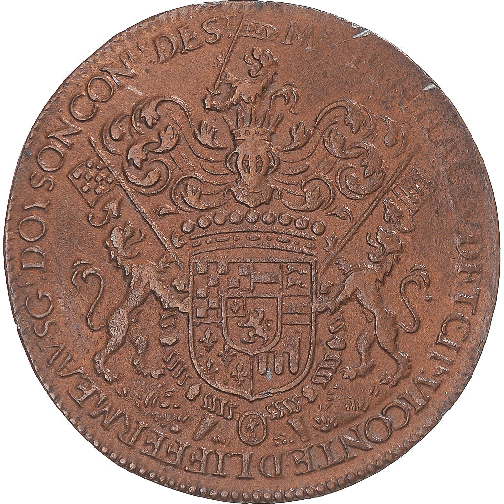 Frankreich, betaalpenning, Nivernais, Pierre de Challudet, 1647, SS+, Kupfer