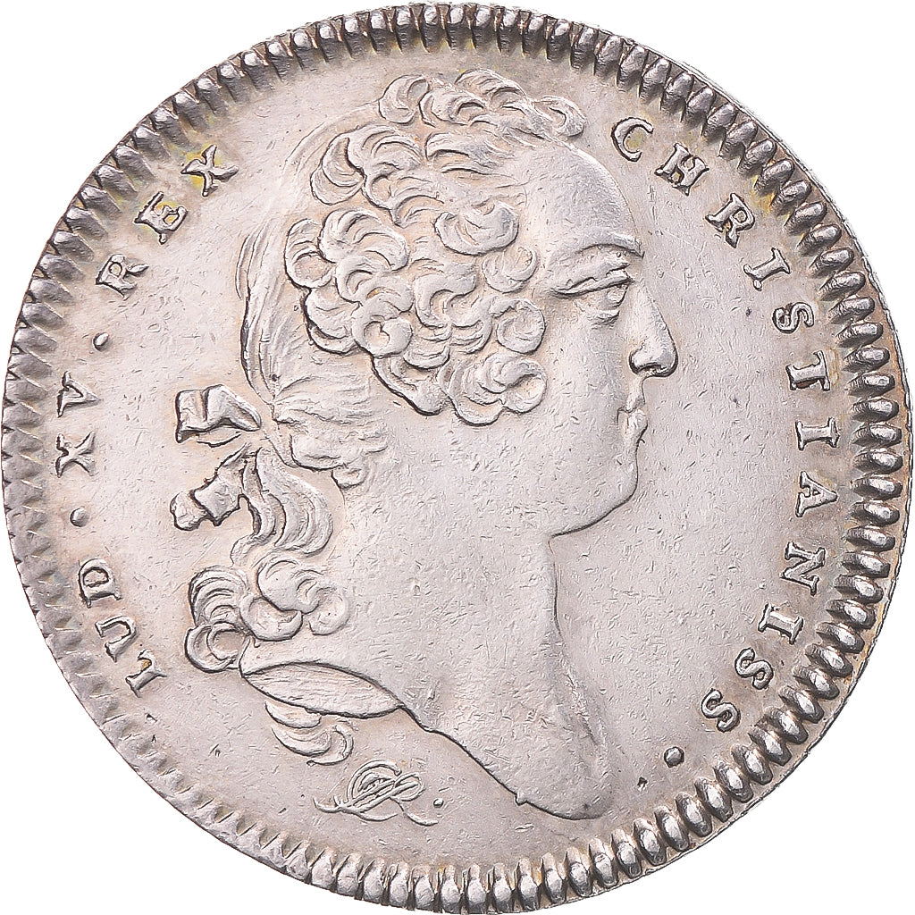 Francia, ficha, Louis XV, Les Juges et Consuls, 1750, BB+, Argento