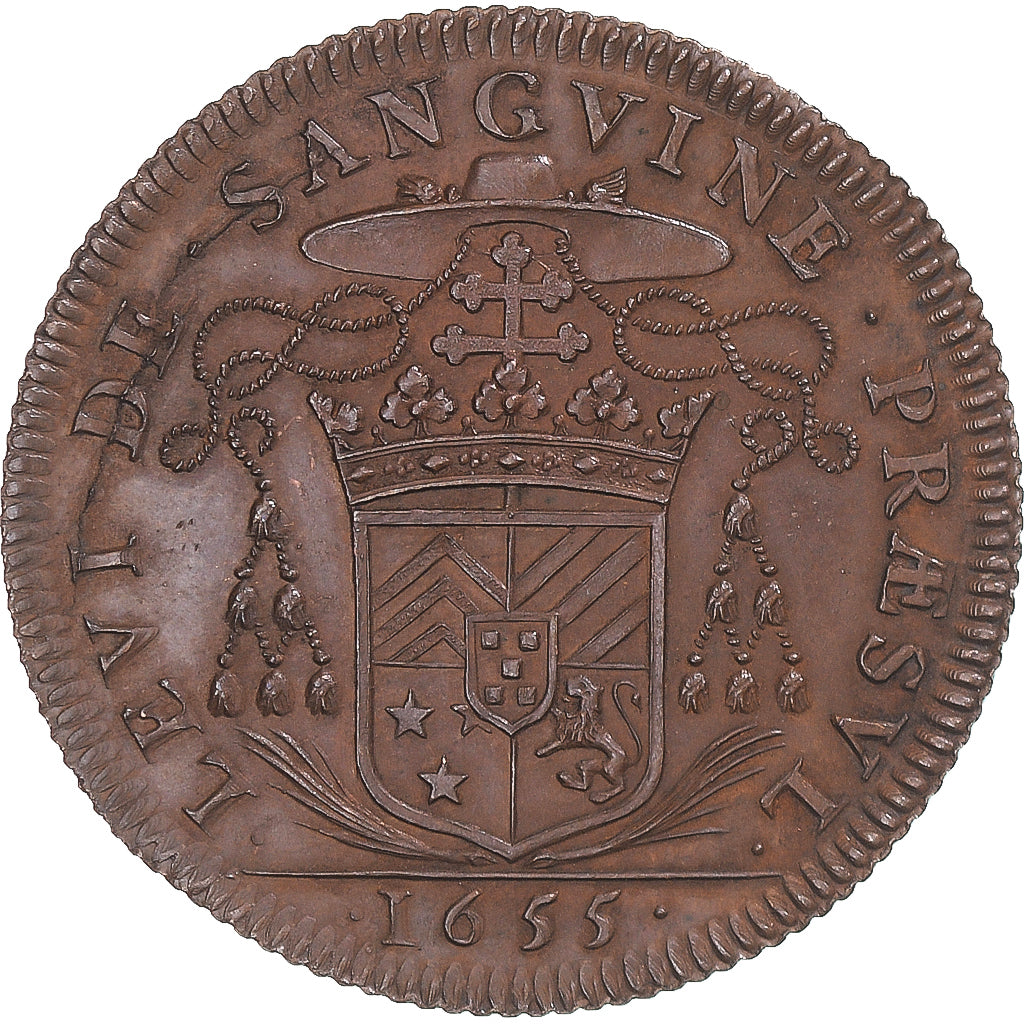France, Jeton, Berry, André Levis de Ventadour, archevêque de Bourges, 1655