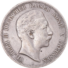 Coin, German States, PRUSSIA, Wilhelm II, 5 Mark, 1904, Berlin, VF(30-35)