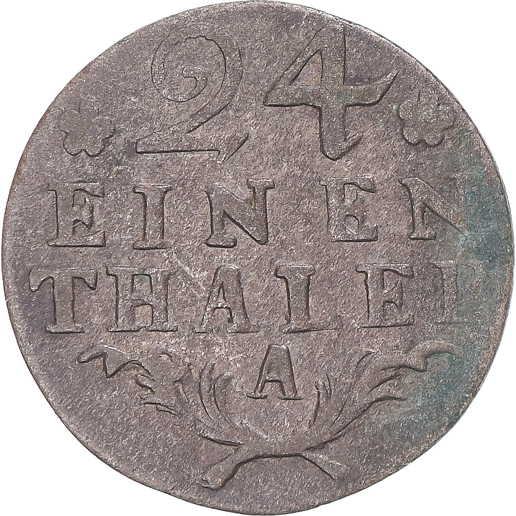 Moeda, Estados Alemães, PRUSSIA, Friedrich II, 1/24 Thaler, 1783, Berlin