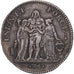 Coin, France, Union et Force, 5 Francs, An 10, Bordeaux, EF(40-45), Silver