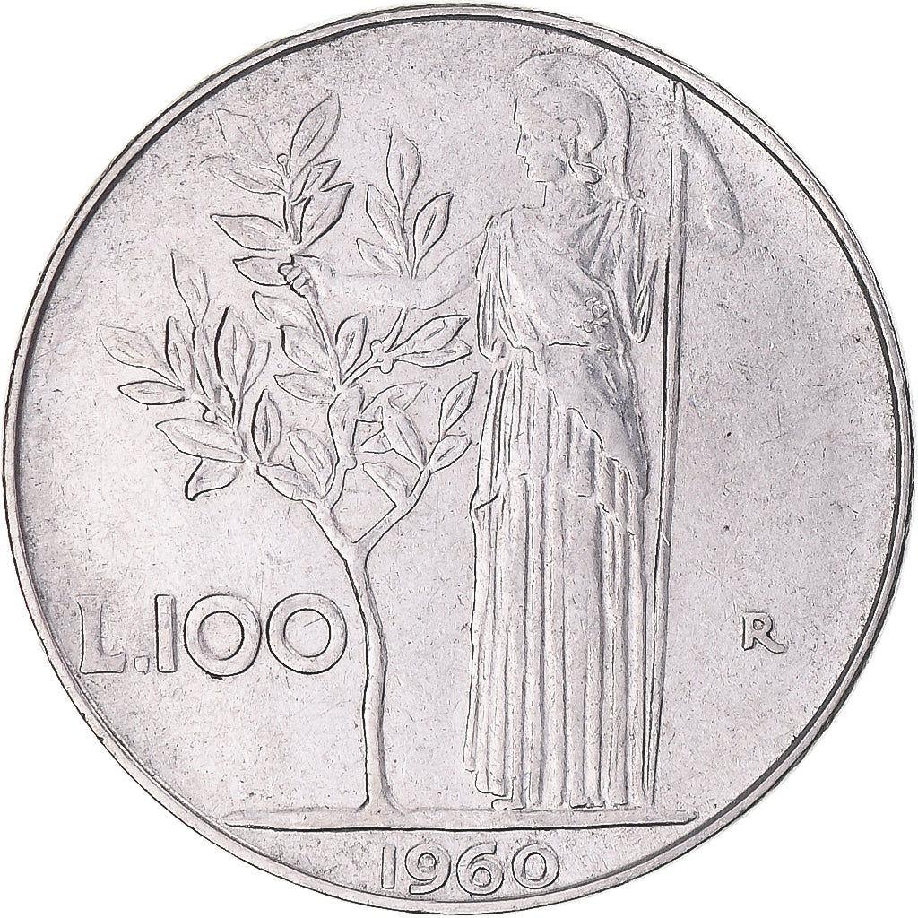 Moneta, Italia, 100 Lire, 1960, Rome, BB, Acciaio inossidabile, KM:96.1