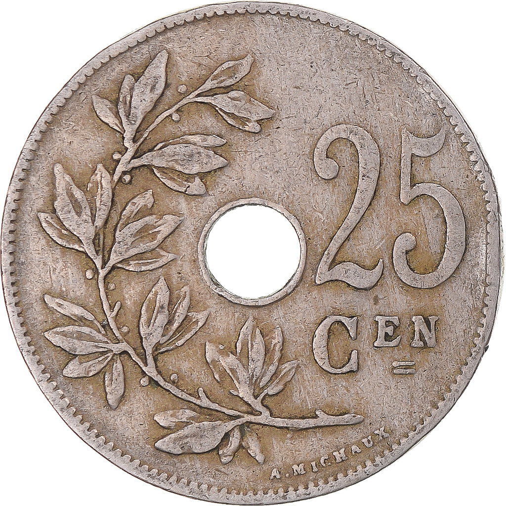 Coin, Belgium, Albert I, 25 Centimes, 1926, Brussels, VF(30-35), Copper-nickel
