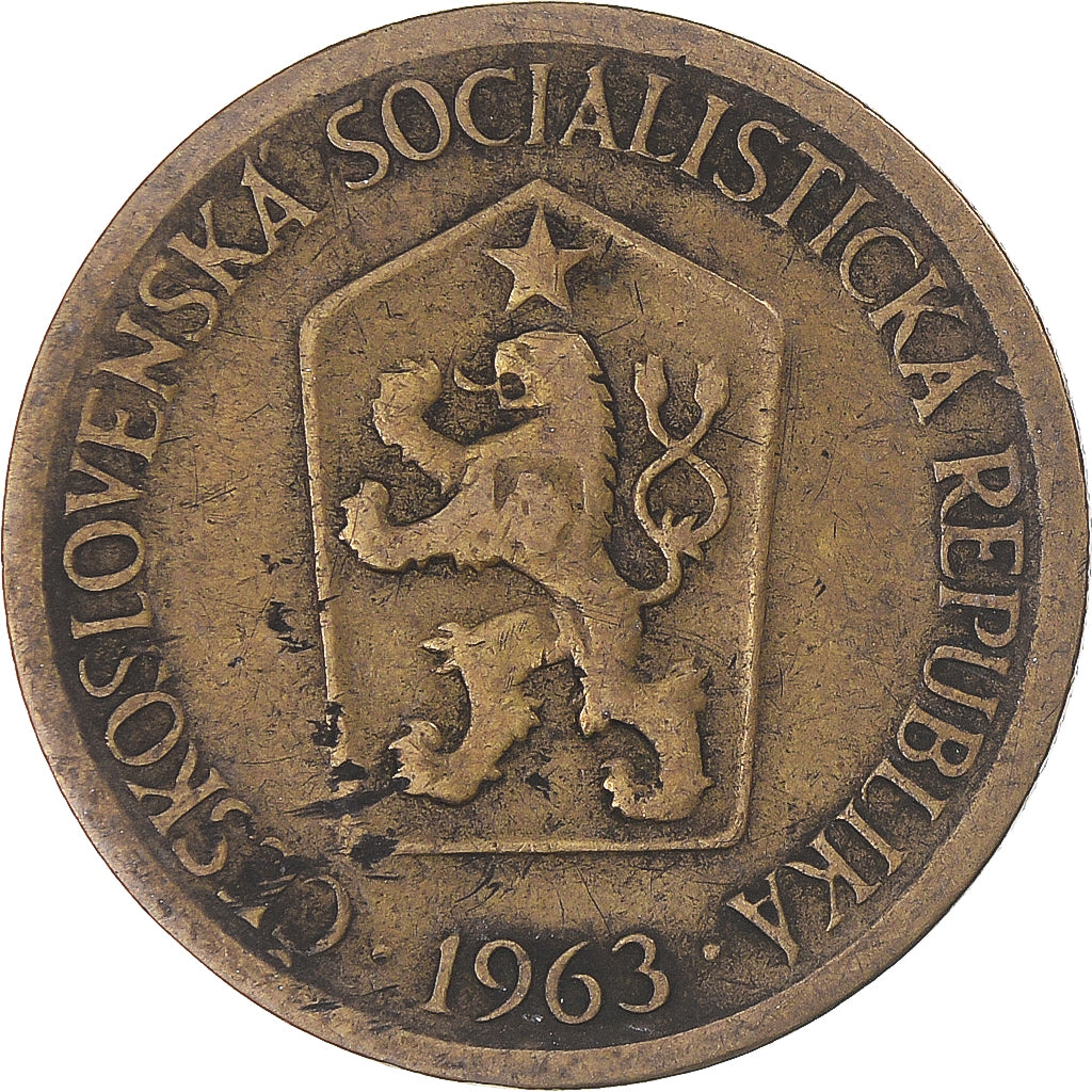 Münze, Tschechoslowakei, Koruna, 1963, Kremnica, S+, Aluminum-Bronze, KM:50