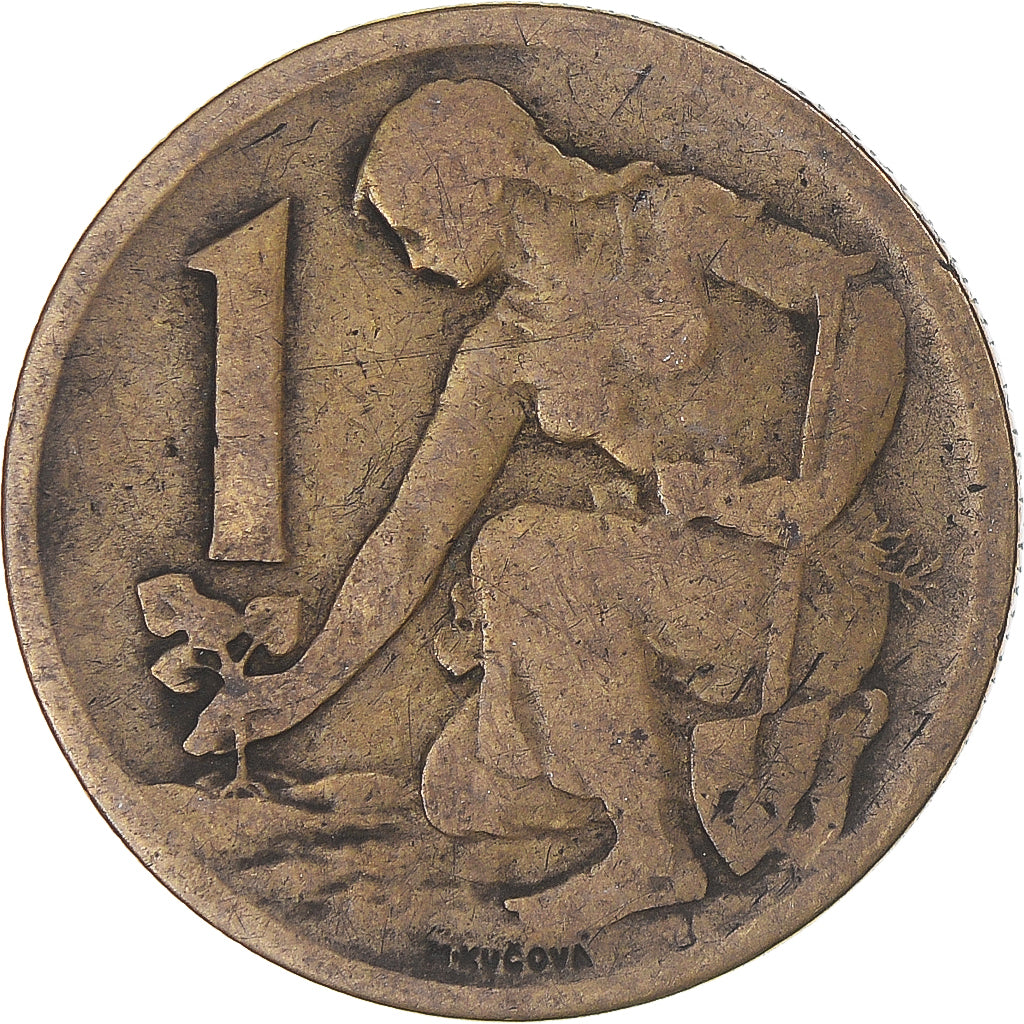 Münze, Tschechoslowakei, Koruna, 1963, Kremnica, S+, Aluminum-Bronze, KM:50