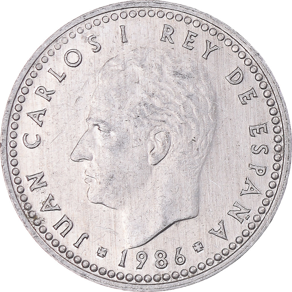 Moneda, España, Juan Carlos I, Peseta, 1986, Madrid, MBC, Aluminio, KM:821
